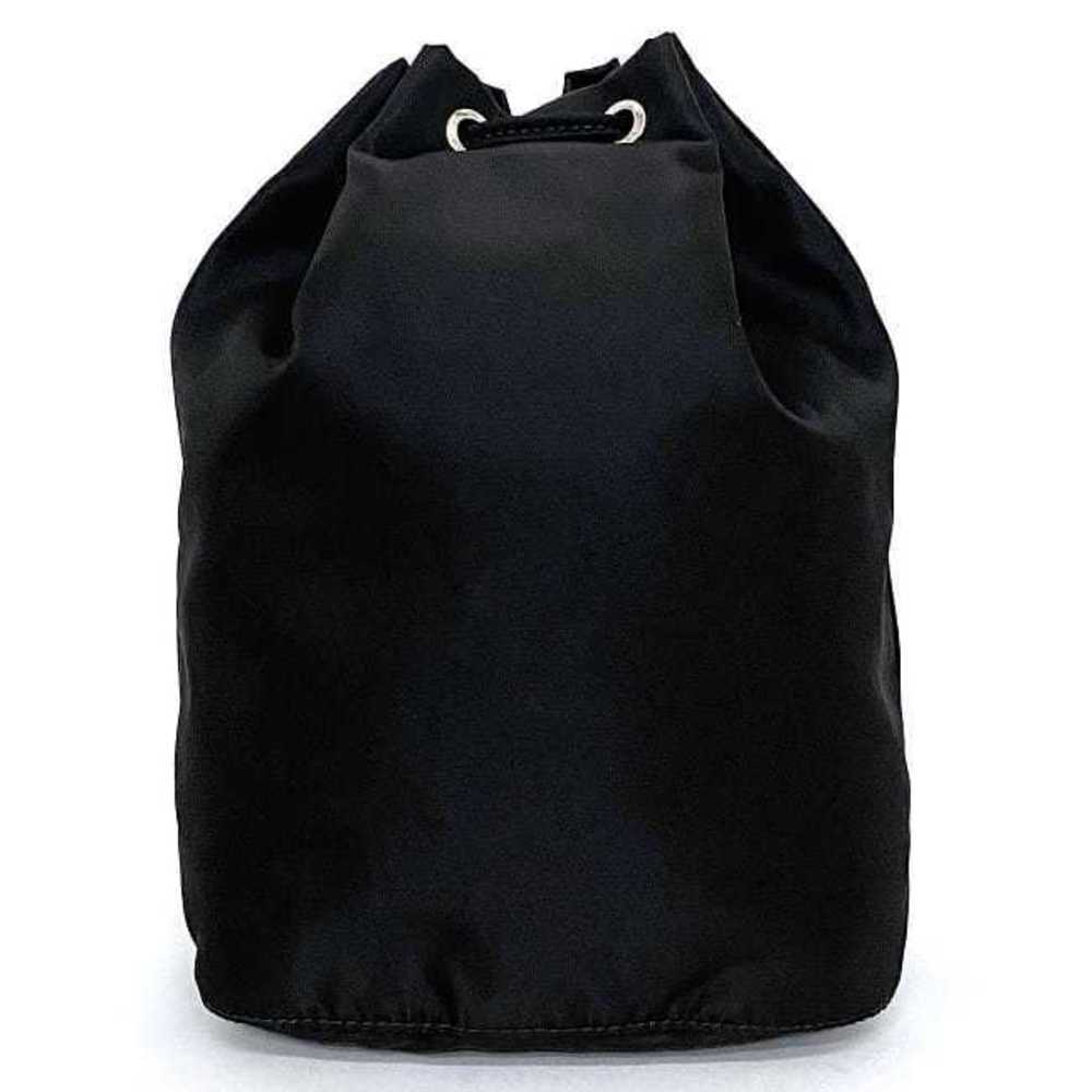 Prada Nylon Leather Black Pouch Drawstring - image 3